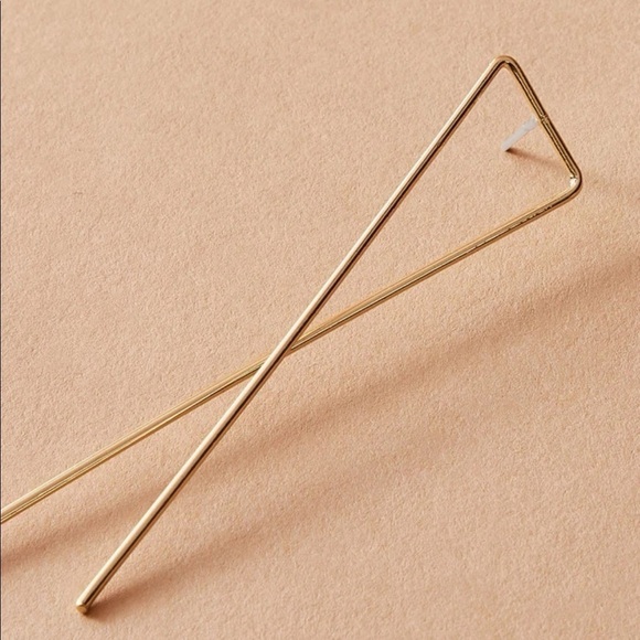 Gold Geometric Earrings - Picture 2 of 2